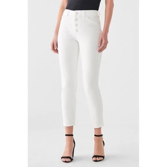 DL1961 Farrow High Rise Cropped Skinny Jeans in Bennington Sz 23 - Picture 1 of 10